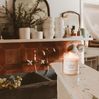Sweet Water Decor Rose Candle, Jasmine Candle with Pink Peppercorn Scent, 100% Cotton Wick, 40 Hours Burn Time