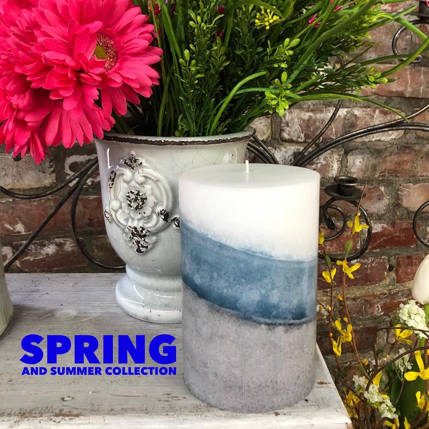 Wicks N More Clean Slate Unscented Handmade Pillar Candle, 3x3 Size