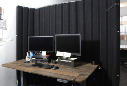 Versare VersiPanel Acoustical Partition Wall - Sound Panel Classroom Office Room Divider, Flexible Arrangement, Easy Roll-up Storage (Gray, 8'Wide x 6'6"Tall)