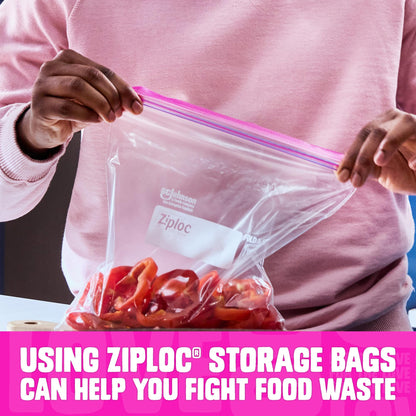 Ziploc Storage Bags Variety Pack, 190ct Total, 42ct Storage Gallon and 48ct Storage Quart, 50ct Sandwich and 50ct Snack