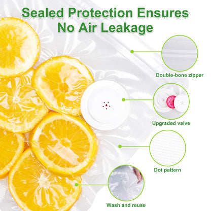 FIRAWER Reusable Vacuum Sealer Bags - BPA-Free, Leakproof Food Storage Bags for Sous Vide, Freezer & Meal Prep | Compatible with Most Vacuum Sealers (8.5 * 8.5in Bags 12Pcs)