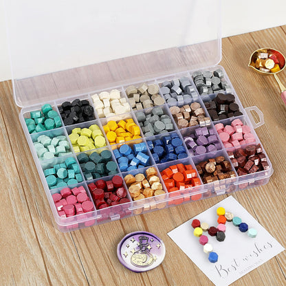 MONVICT 732 Pcs Wax Seal Stamp Kit with Pink Gift Box, Electric Wax Seal Warmer, Sealing Beads, Stamp, Spoon, Pens, Envelopes, Tweezers Gift for Kids Girls Crafter DIY