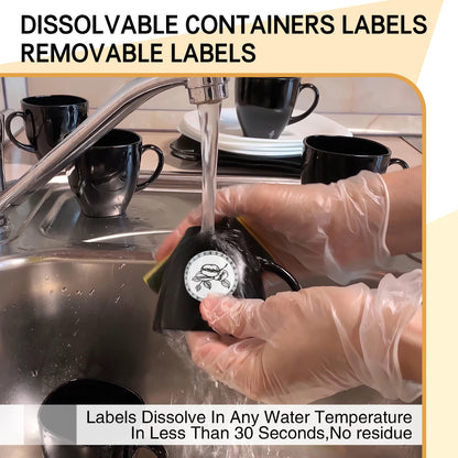 L LIKED Dissolvable Food Labels - 25 Custom Stickers, 8.5" x 11" Printable Labels for Inkjet Printers, 25 Sheets