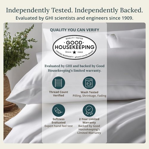 California Design Den Pillowcase Set | Standard Queen Size, 400 Thread Count, 100% Cotton Sateen, Soft Sky Blue - Set of 2