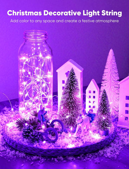 Minetom Fairy Lights - 12 Pack Battery Operated String Lights | 8 Modes, 7ft, 20 LEDs, Waterproof Silver Wire for DIY Decor