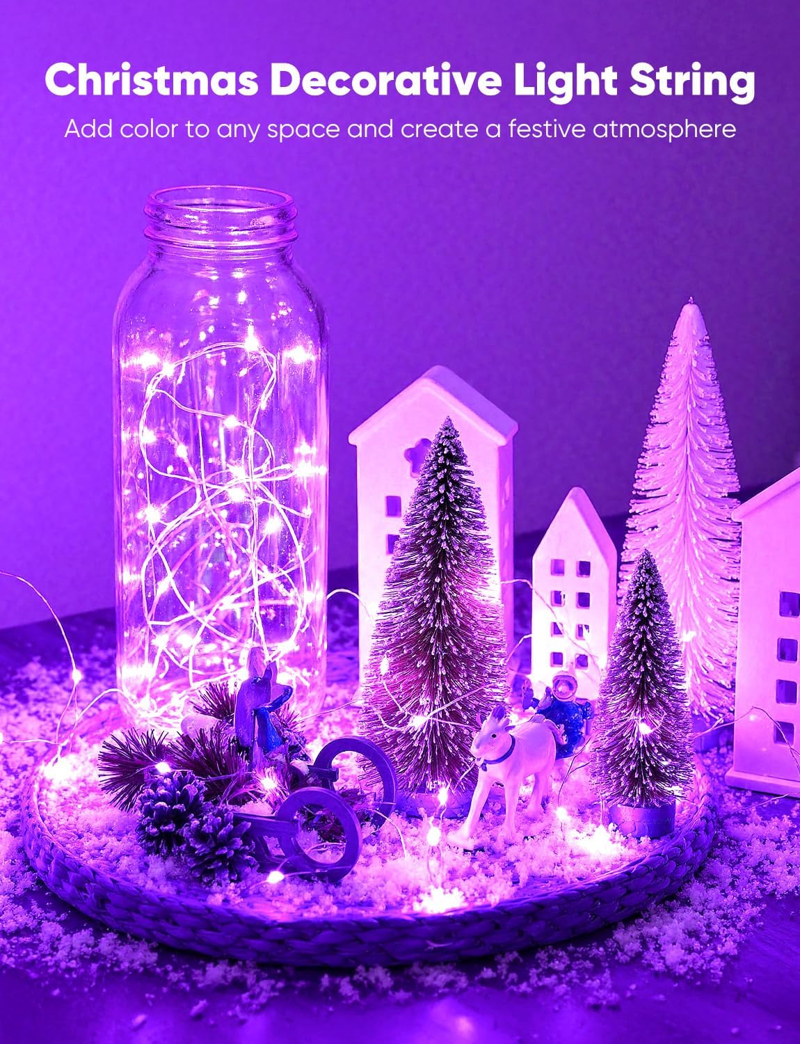 Minetom 12 Pack Battery Operated Fairy String Lights - 8 Modes, 7ft, 20 LEDs, Waterproof Silver Wire for DIY Decor & Events