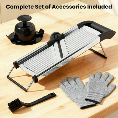 Professional Mandoline Slicer for Kitchen, Adjustable Vegetable Slicer Stainless Steel Mandoline Food Slicer with Julienne Cutter, Safe Vegetable Slicer