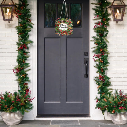 DOMROM Hanging Diamonds Art Kits for Adults, Christmas Wreath DIY Special Shaped Diamond Painting, Gem Art Suncatcher Ornament for Home Window Wall Decor
