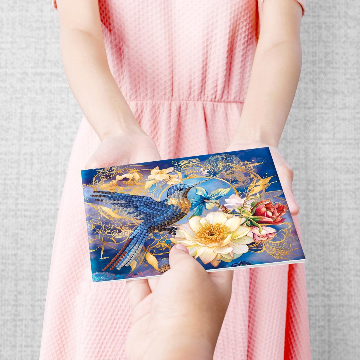 ycyingcheng Diamond Painting Greeting Cards, 5D Rhinestone Art Greeting Card for Holidays Festival Craft Gift Your Girlfriend Birthday Card Christmas Cards (DP054)
