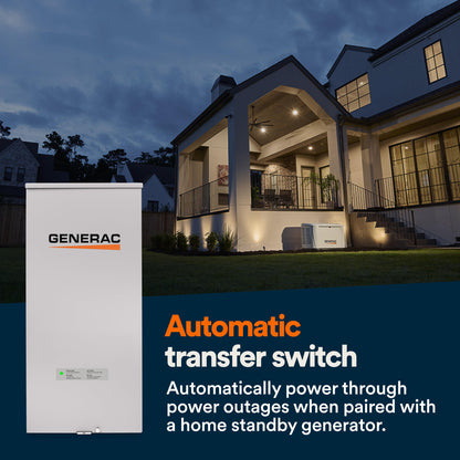 Generac Automatic Transfer Switch, 200A Service Entrance with Surge Protection