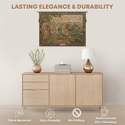 C Charlotte Home Furnishings Inc La Prise de Lille II Belgian Tapestry Wall Hanging | Viscose Cotton and Polyester Blend Wall Art | 53 in. x 98 in | Home Decor Accents