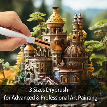 UNIMEIX Mini Blending Brushes for Card Making, Dry Miniature Painting Set Background Blender Paint Brushes Small Detailed Paint Watercolor Brushes (12 Pack)