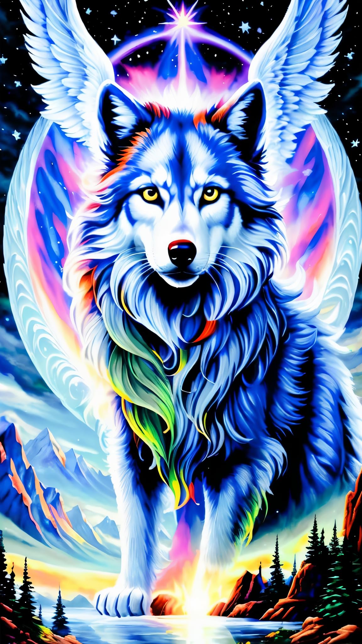 ARTGOTO Large Square Drill Diamond Art Painting Kits for Adults,15.7x27.5inch/40x70cm Wolf A DIY Full Square Diamond Dots Large Size,Big Gem Art and Crafts for Home Wall Decor Gifts
