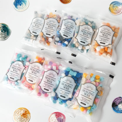 Sealing Wax Beads, 10pack Unique Color Combination- Mixed Color (Approx.1000pcs)- for Wax Seal Stamps, Letter Sealing & Wedding Invitations - Try The Color Suit