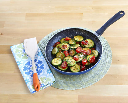IMUSA USA 12" Fry Pan with Stone Speckled Exterior and Non-Stick Speckled Interior