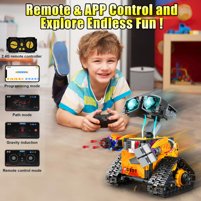 Yerloa 673PCS Robot Toys 5 in 1 Robotics Building Set for Kids Age 8-12, App & Remote Control STEM Toys with LED Lights, Science Kit Birthday Gift for Boys Girls 6 7 8 9 10 11 12 13 14 Year Old