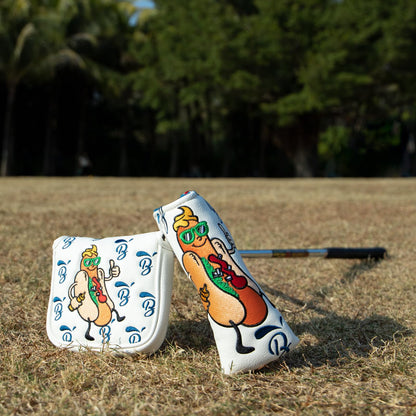 BAIRBRE Putter Covers Hotdog Mallet Putter Headcover Blade Putter Covers Leather Golf Headcover with Magnetic Golf Club Cover for All Brand (for Mallet Putter)