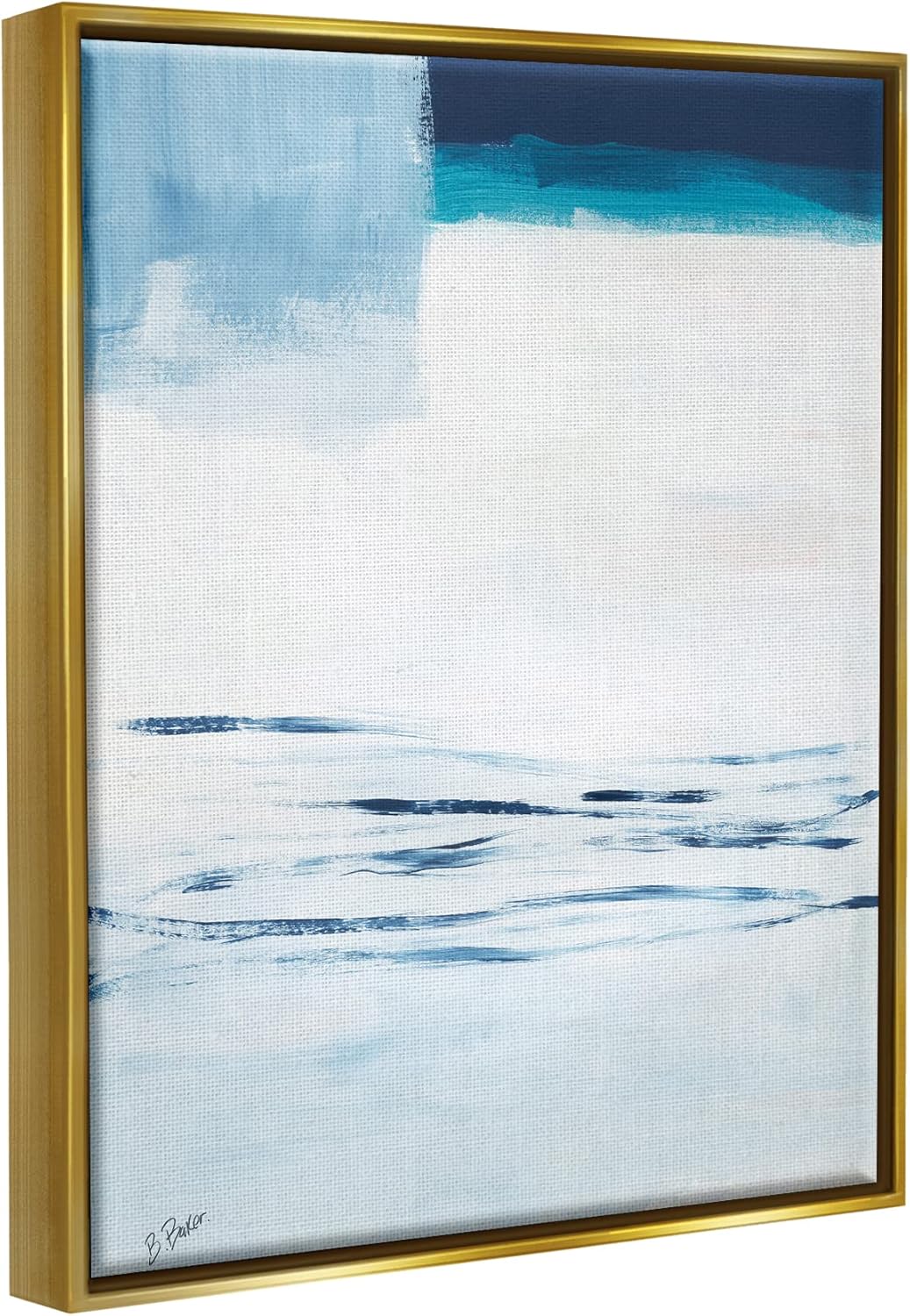 Stupell Industries Abstract Layered Winter Landscape Floating Framed Wall Art, Design by Bronwyn Baker