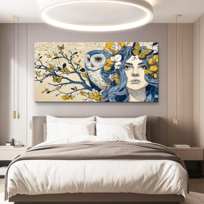 WLWBINTING Eclectic Wall Decor Feminine Wall Art Bedroom Wall Decor For Women Unique Wall Decor Abstract Art Large Boho Wall Art For Living Room Office Woman Picture Paintings Pop Art Home Decor