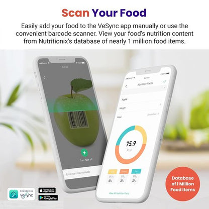 Etekcity Food Nutrition Scale - Smart Calorie Counting Scale | IPX6 Waterproof, Bluetooth, 22lb Capacity