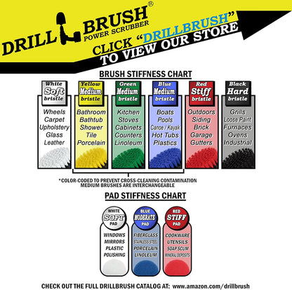Drillbrush Cleaning Supplies - - Brush Drill Attachment Kit - Drill Brush Pads - Hot Tub Cleaner Brush - Pool Cleaner