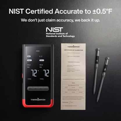 ThermoMaven Smart Bluetooth Wireless Meat Thermometer: Standalone Base, WiFi Unlimited Range, 6 Sensors with NIST Certified Accuracy, 2 Probes for Kitchen, BBQ, Grill, Oven, Smoker, Rotisserie