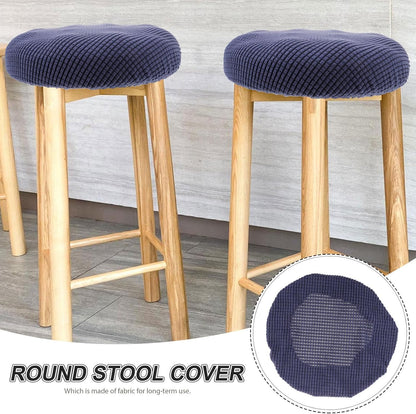Veemoon Round Stool Covers, Soft Bar Stool Chair Cushion Cover with Elastic Non-Slip Bottom, 11 inches Width
