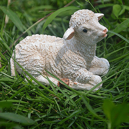 TATEELY 2 Pcs Sheep Panda Fairy Garden Kits Figurines for Miniatures Ornaments Fairies Gardens House Terrarium Kit Dollhouse Supplies DIY Outdoor Decorations Moss Micro Landscaping Decor