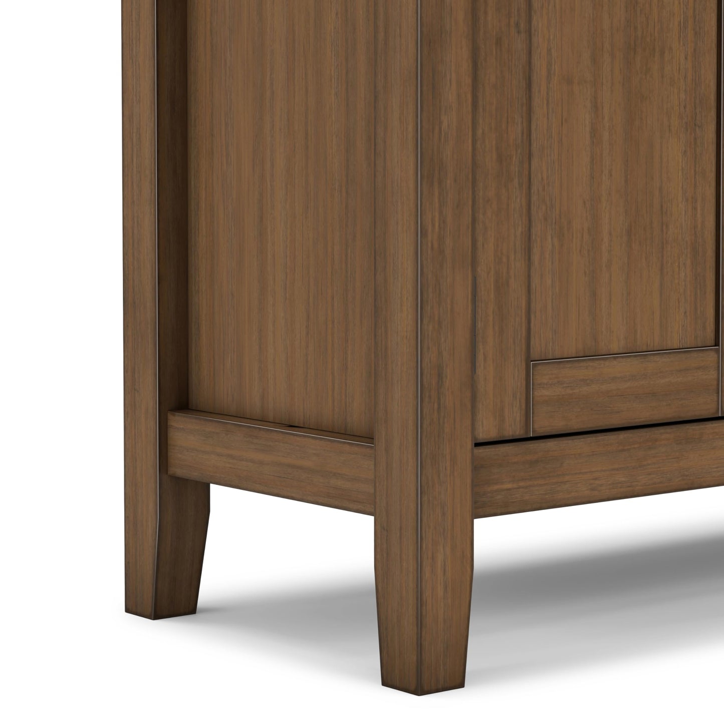 SIMPLIHOME Redmond TV Stand - 72 inch Wide Solid Wood Media Console in Rustic Natural Aged Brown, Transitional Entertainment Center for Living Room for TVs up to 80 Inches with Cable Management