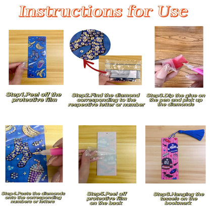 2 pcs Rivalry Inspired Diamond Painting Bookmarks, Heated Hockey Romance Themed Acrylic DIY Diamond Art Kits for Adults