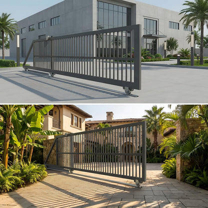18 FT Extra Wide 3.5" Wide Heavy Duty V-Track for Sliding Gate, Compatible with 4" & 6" V-Groove Wheels, Galvanized Steel Ground Track Modular Design for Driveway, Warehouse & Industrial Gates