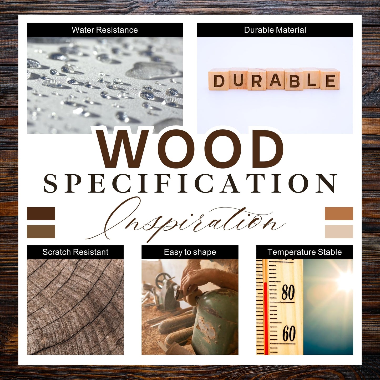 IECAP LLC Hardwood Desert Ironwood Scales, Exotic Wood Scales – Hardwood Lumber – Natural Wood for Woodworking, Woodturning, Carving - Diy Arts and Crafts – Turning Scales Kit - Size 10 x 5 x 1 Inches