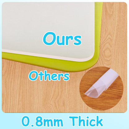PABUSIOR Large Silicone Jewelry Crafts Mat: Non-Slip Translucent Silicone Pad, 14×20In (2/Pack), Heat Resistant, Nonstick, Clear Kids Mat for Epoxy Resin, Nail Art, DIY Sheet