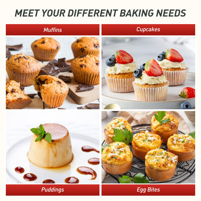 2 Pack 12 Cups Silicone Muffin Pan with Metal Reinforced Frame Regular Size Silicone Molds Cupcake Cake Baking Pans Cookie Baking Chocoflan Cupcake Mold Nonstick Muffin Tin Home Baking Supplies