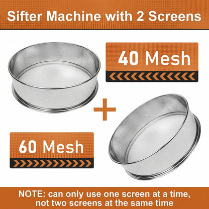 Sidasu Automatic Vibrating Sieve Shaker – 40 Mesh + 60 Mesh Flour Sifter, Electric 110V 55W Sifter Machine for Flours, Herbal Powder