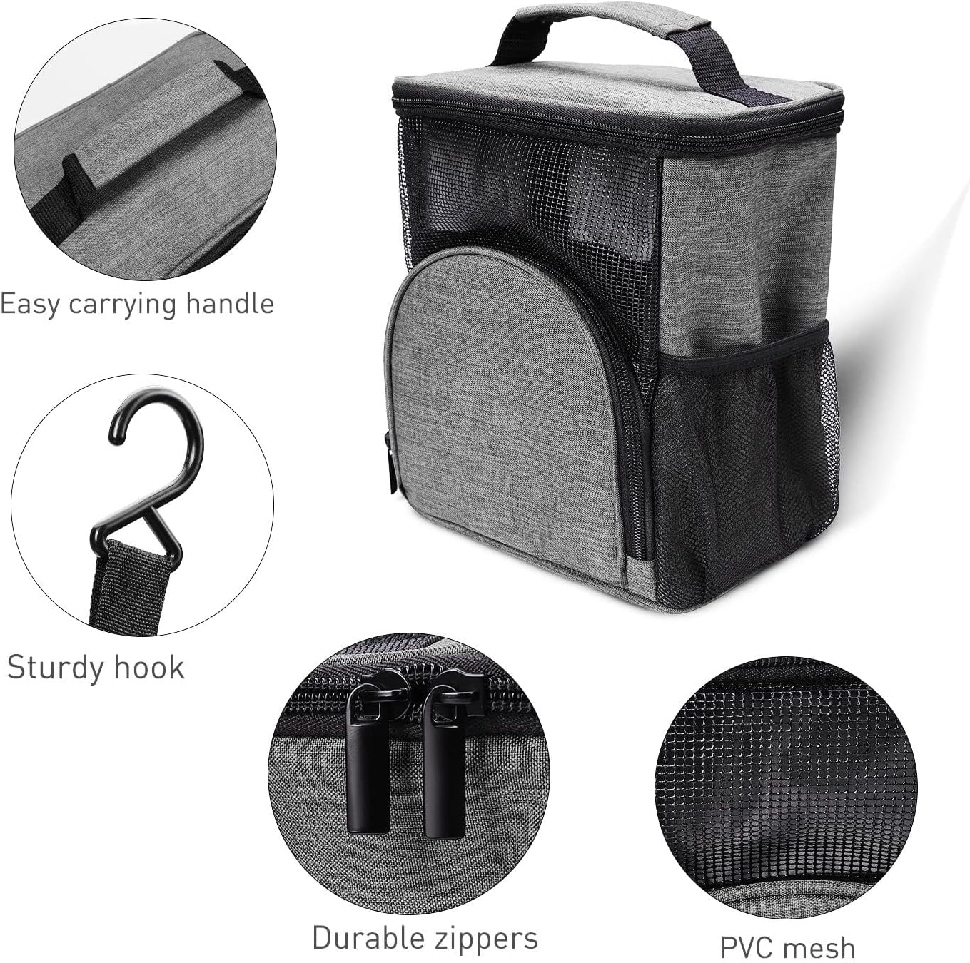 Quick Dry Shower Caddy Tote for College Students, Portable Hanging Mesh Shower Bag for Travel and Summer Camp