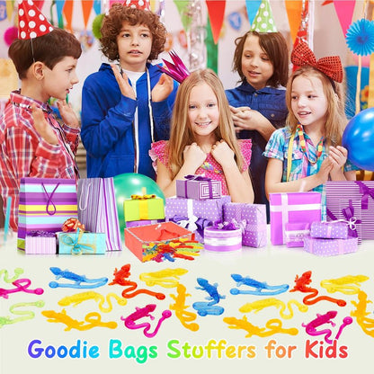 DODOLOL 30 PCS Sticky Gecko Sticky Hands Bulk Sticky Toys for Kids Lizard-Shaped Geckos, Stretchable & Party Favors, Pinata Fillers, Treasure Box Prizes for Classrooms End of Year Student Gifts