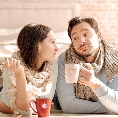 Set of 2 Tea Infuser for Loose Leaf Tea with Butterfly and Flower Charms - Stainless Steel Tea Strainers by TeaSanavie
