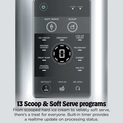 Ninja CREAMi Scoop & Swirl Ice Cream Maker, Soft Serve Desserts, Sorbet, Milkshakes, Frozen Yogurt and More, 13-in-1 Programs, Includes Handle and Two 16 oz 2-in-1 Pints, NC701
