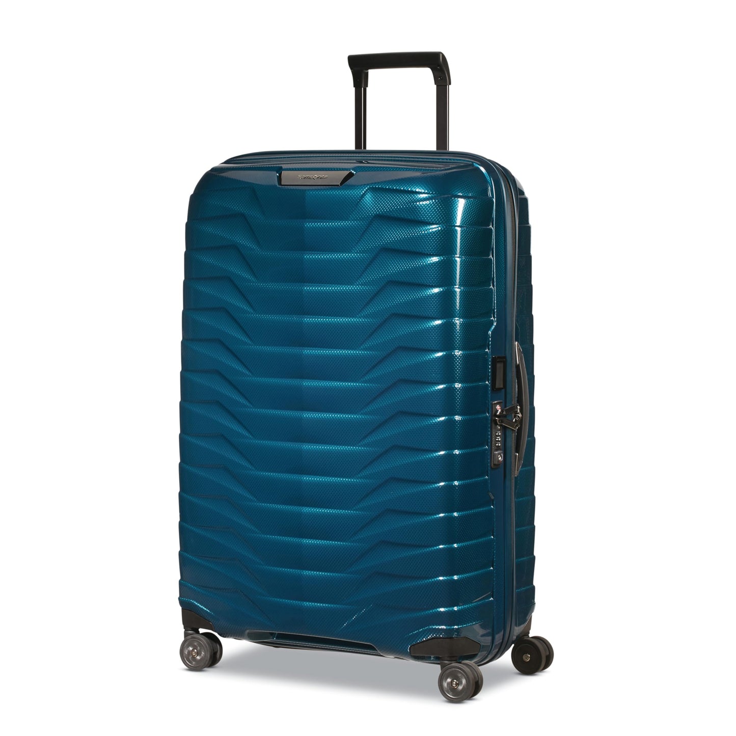 Samsonite Proxis Large Hardside Luggage with Dual Spinner Wheels - Innovative Roxkin™ Lightweight Shell With Ultimate Durability- Includes TSA Lock, Ergonomic Telescoping Handle - Petrol Blue