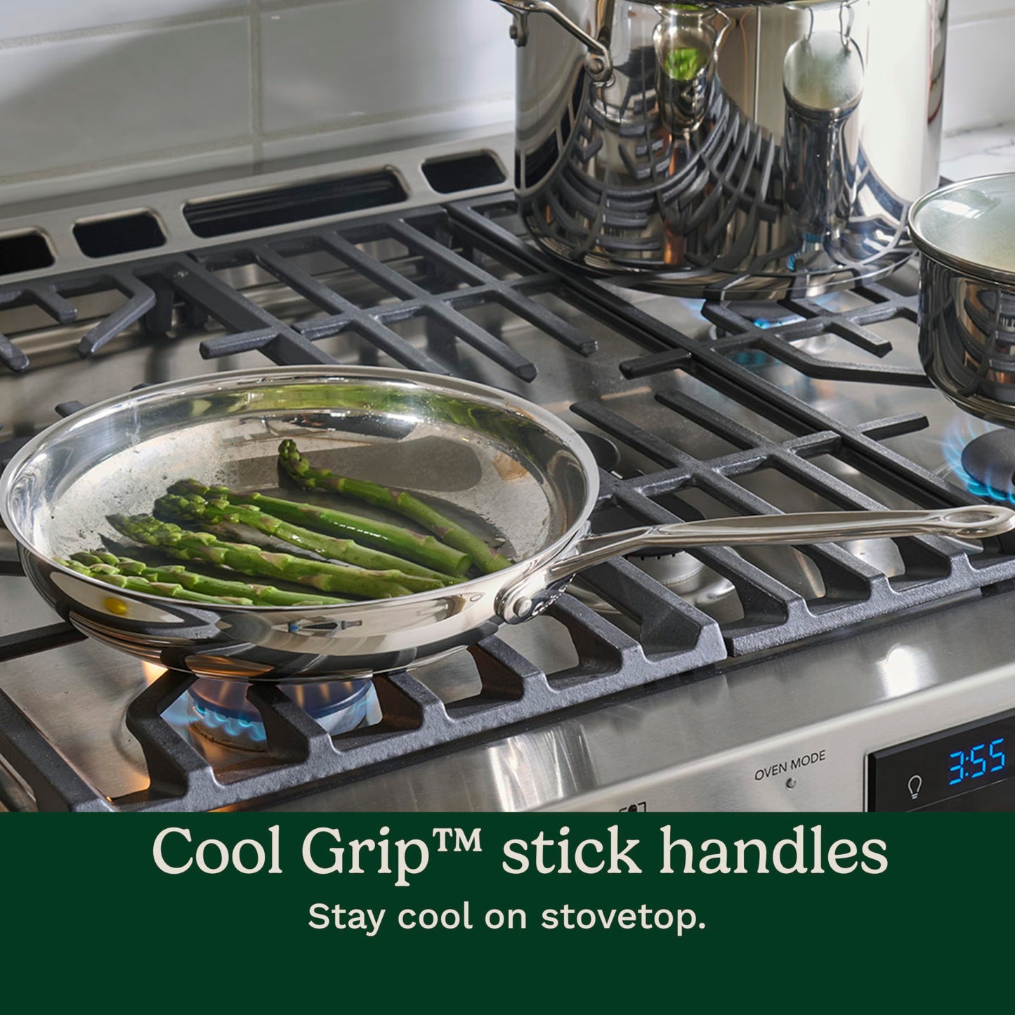 Cuisinart Chef’s Classic 11-Piece Stainless Steel Pots and Pans Set, Cookware Set Compatible with Induction, Electric, Gas Cooktops, Aluminum Core for Even Heat, Cool Grip Handles, Dishwasher Safe