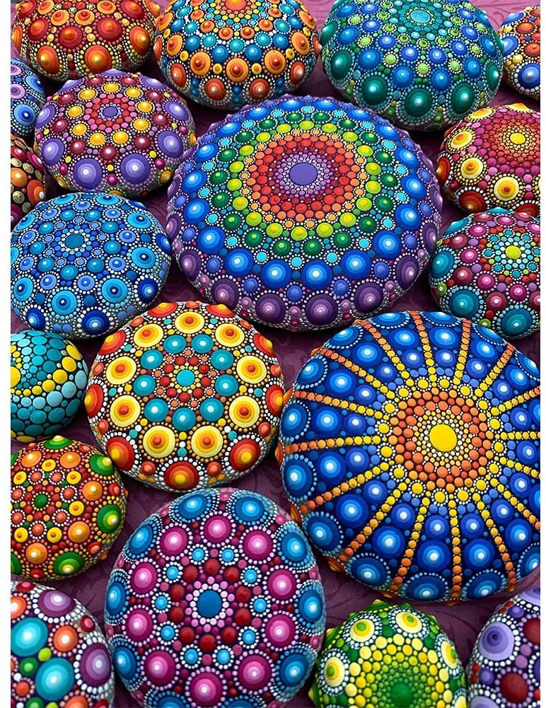 TRAYIDERR DIY 5D Mandala Pattern Diamond Painting Kits for Adults Full Round Drill Mandala Diamond Art Painting Gem Art Craft for Home Wall Decor Gift 12 x 16 inch