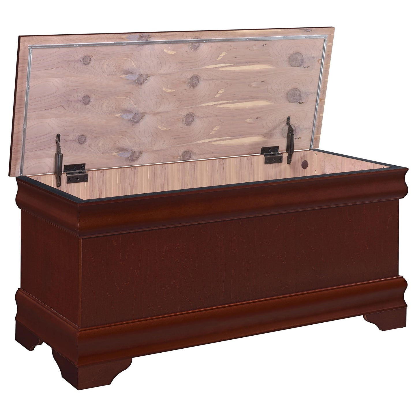 Coaster Home Furnishings - Pablo - Wood - Cedar Chest with Flip-Open Top, Lined Interior and Base Molding - Bedroom - 47-Inch - Warm Brown - 900022