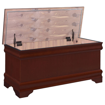 Coaster Home Furnishings - Pablo - Wood - Cedar Chest with Flip-Open Top, Lined Interior and Base Molding - Bedroom - 47-Inch - Warm Brown - 900022