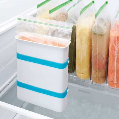 YouCopia FreezeUp Freezer Food Block Maker, 6 Cup, Meal Prep Bag Container to Freeze Soup and Leftovers