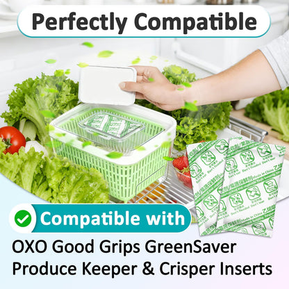 35 Pcs Carbon Filter Refills Compatible with OXO GreenSaver Produce Keepers and Crisper Inserts, Activated Carbon to Keep Fruits Fresh, Also for Bluapple Produce Saver Balls and Other Produce Savers