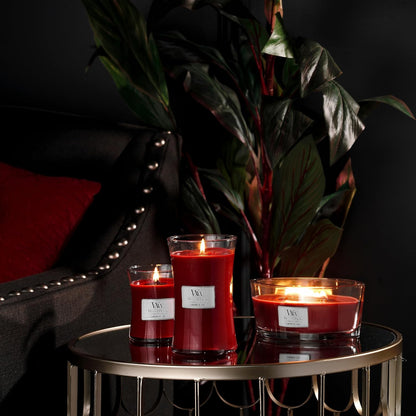 WoodWick Medium Hourglass Scented Candle, Cinnamon Chai, with Crackling Wick, Burn Time: Up to 60 Hours