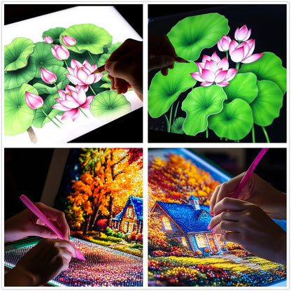 Large A2 LED Light Pad for Diamond Art Painting & Tracing, USB-Powered Light Board with 3 Brightness Levels - Includes Clips & Painting DIY Tools Kit