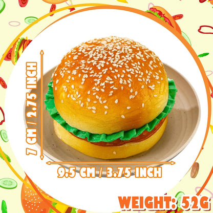 1 CroBlissful Pcs Artificial Hamburgers Realistic Fake Food Bread Model Photography Prop for Kitchen Food Fake Display