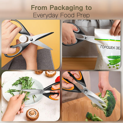 Astercook Kitchen Scissors All Purpose Heavy Duty,3 Pack Kitchen Shears Set,Stainless Steel Kitchen Gadgets for Cutting Food,Poultry,Meat,Vegetable,Herb Dishwasher Safe Utility Tools Home Gift